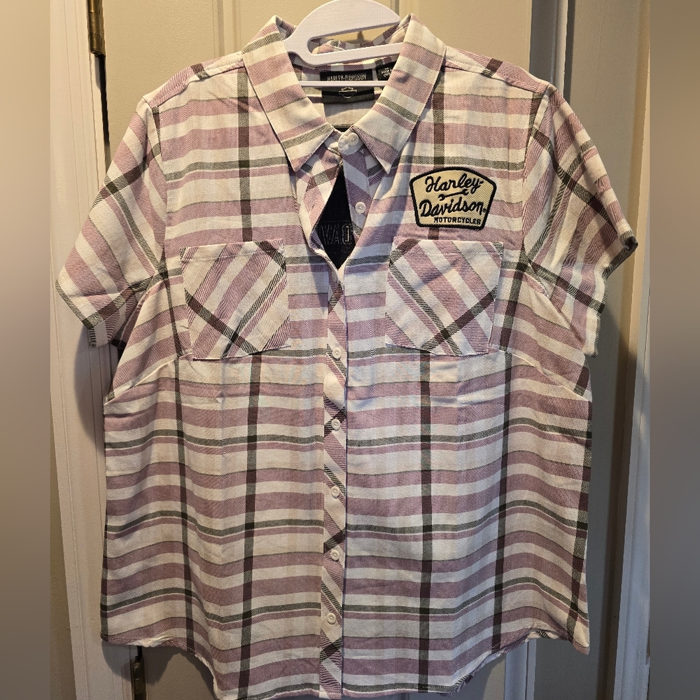 HARLEY DAVIDSON WOMENS 1W BUTTON DOWN SHIRT